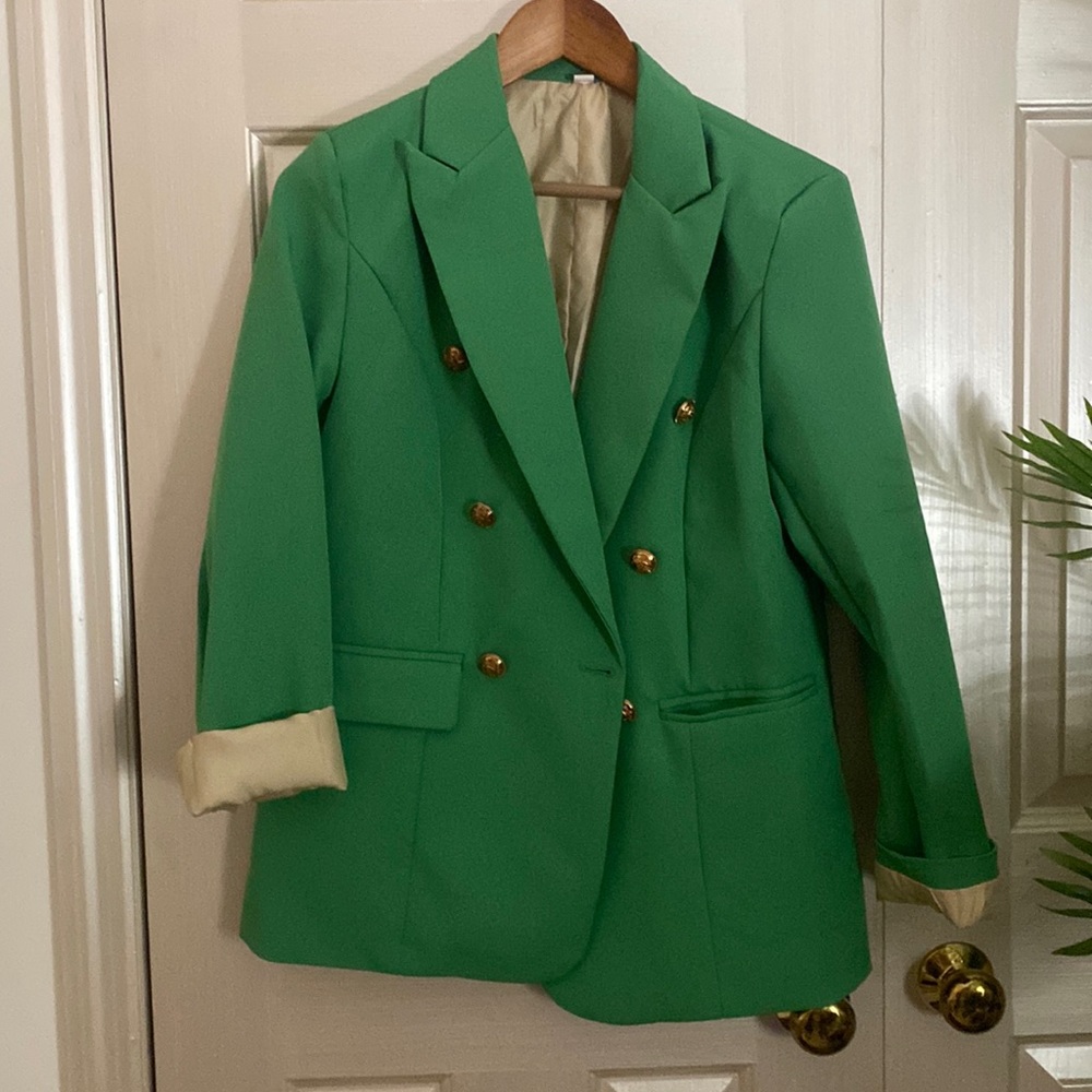 green blazer